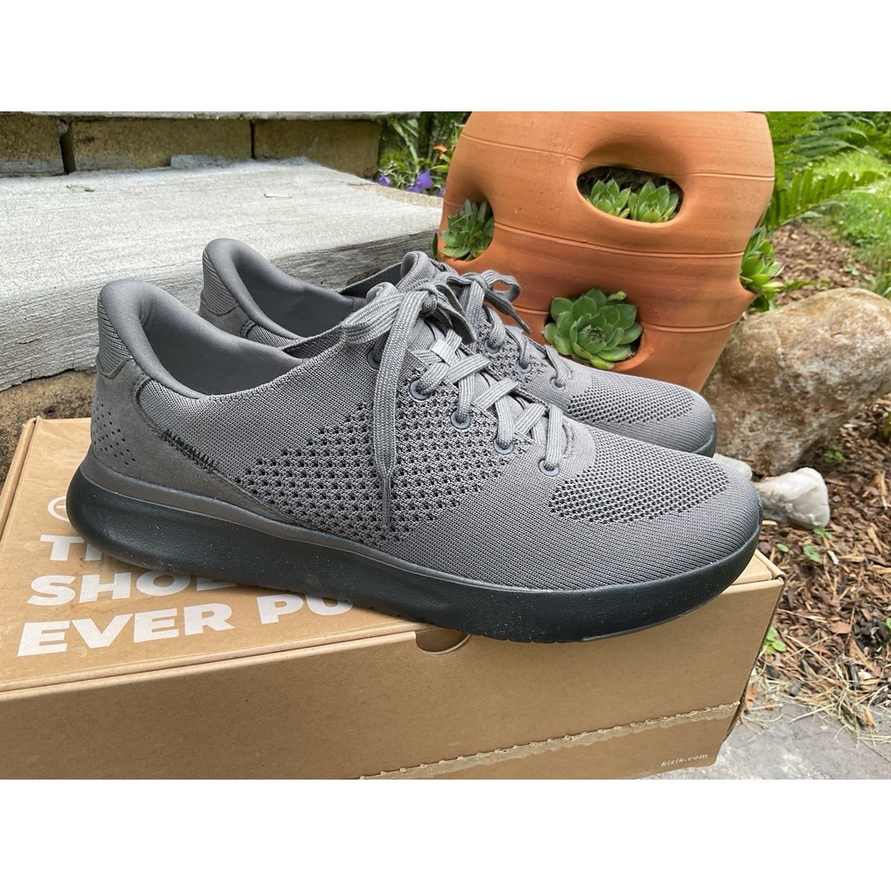 Kizik Lima Women Size 12.5/ M 11 Shoes Graphite Gray Hands Free Slip On Sneakers